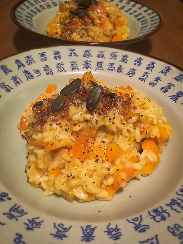 `Veganes Kürbisrisotto`
