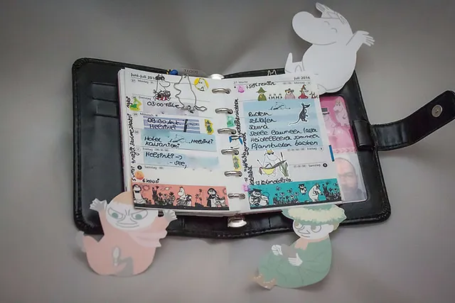 Filofaxing mit den Mumins