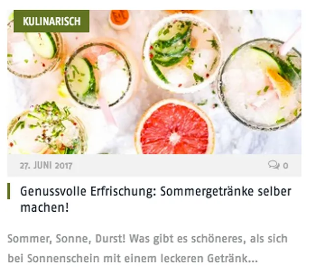 Mein Smoothie im Alpenwelt Magazin