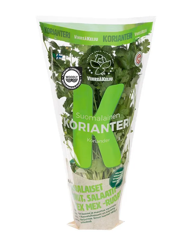 Koriander in Woody-Plastik. Bild/Picture: Woody Ltd.