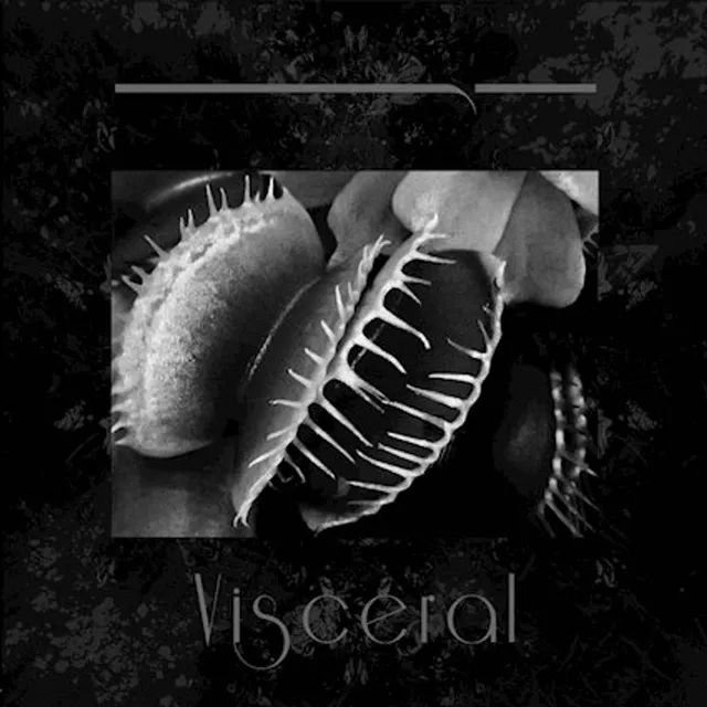 Fere – "Visceral" Cover (Schwarz-Weiß-Bild von einer Venus-Fliegenfalle mit dem Schriftzug "Visceral")