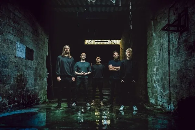 Hippotraktor (Die Band steht in einem kühl wirkenden Kellerraum)