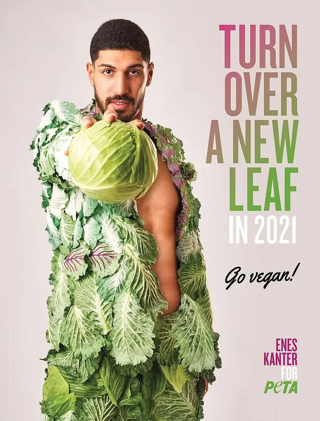 `Enes Kanter NBA vegan Bilder/Pictures © PETA`