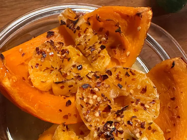 Süß-scharfer Ofenkürbis mit Mandarine